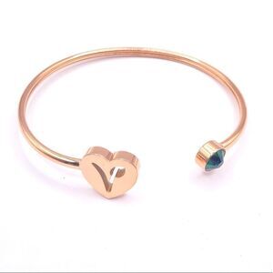 Rose gold vegan cuff bracelet